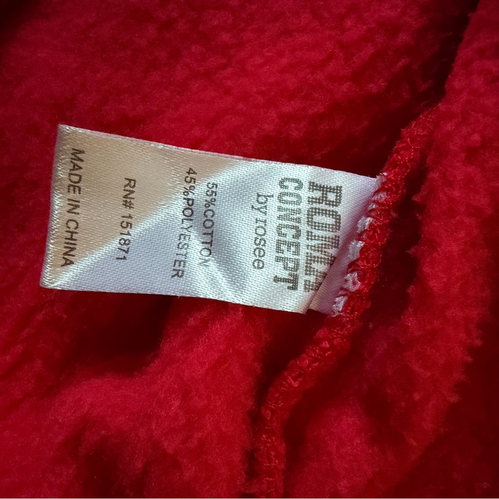 Red Cropped Zip-Up Jacket - Picture 5 of 5